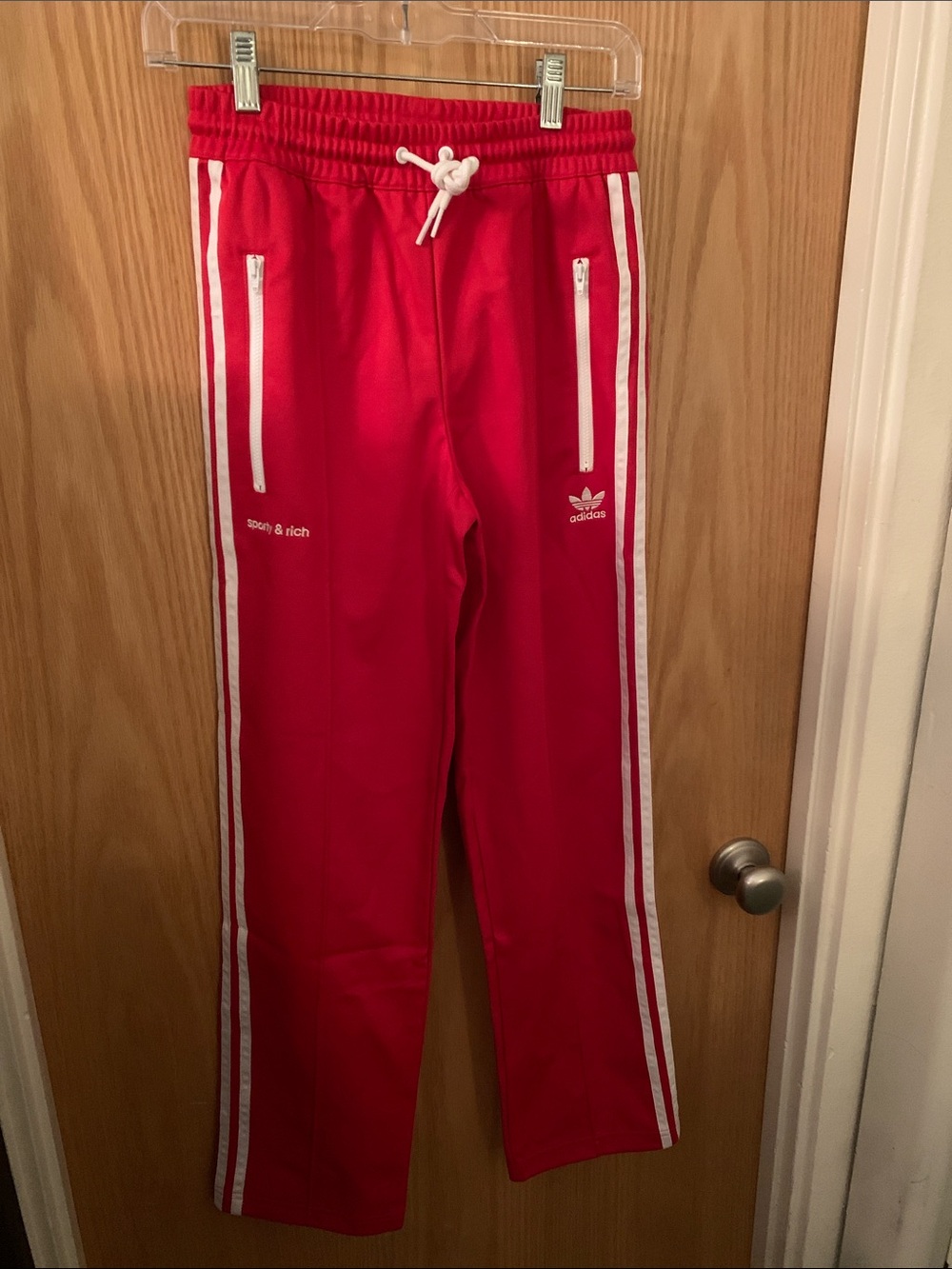 Women’s NWT XS Adidas Sporty & Rich Collegiate Red Track Pants